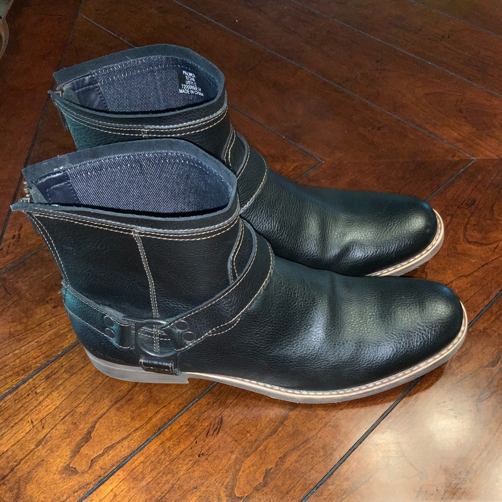 Calvin Klein leather Palmer boots